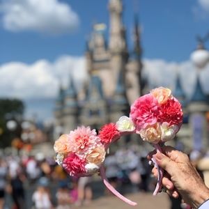Disney Parks Floral Minnie Ears Headband N